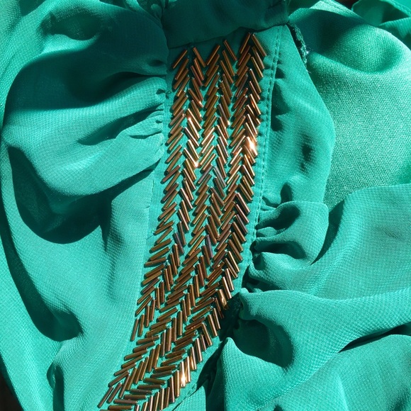 Forever 21 Green off-the-shoulder dress (L) - Picture 4 of 4